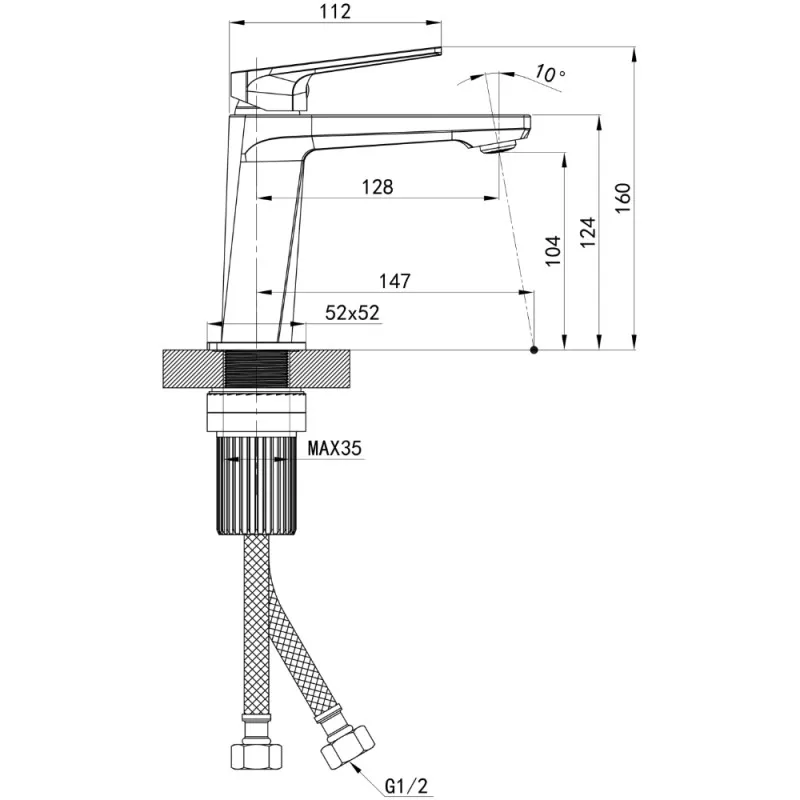 Смеситель для раковины низкий Qtap Crow QTCRO270CRM48644 Chrome (SD00054768) Фото - 7