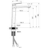Змішувач для раковини високий Qtap Crow  QTCRO269CRM48645 Chrome (SD00054769) Фото - 7