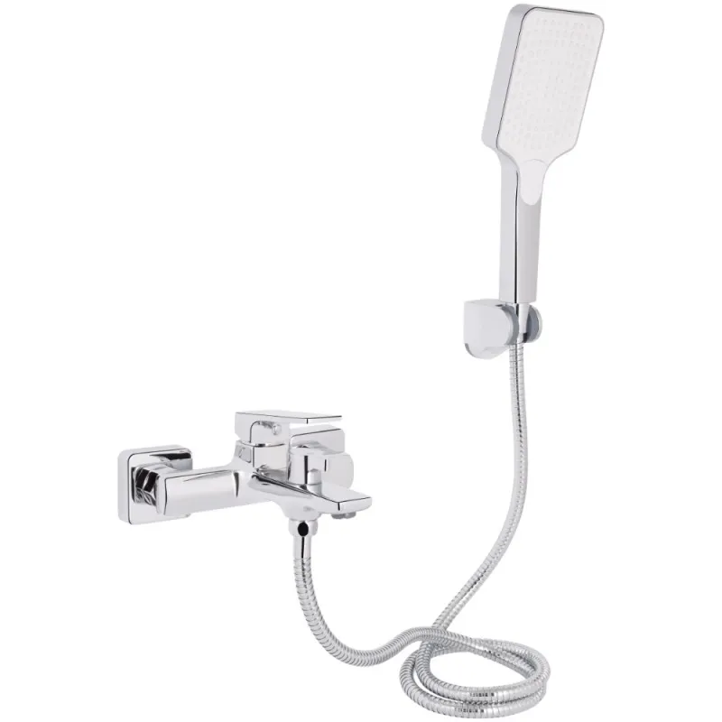 Змішувач для ванни Qtap Crow з душовим гарнітуром QTCRO259CRM48646 Chrome (SD00054770)