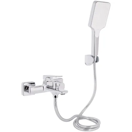 Смеситель для ванны Qtap Crow с душевым гарнитуром QTCRO259CRM48646 Chrome (SD00054770)