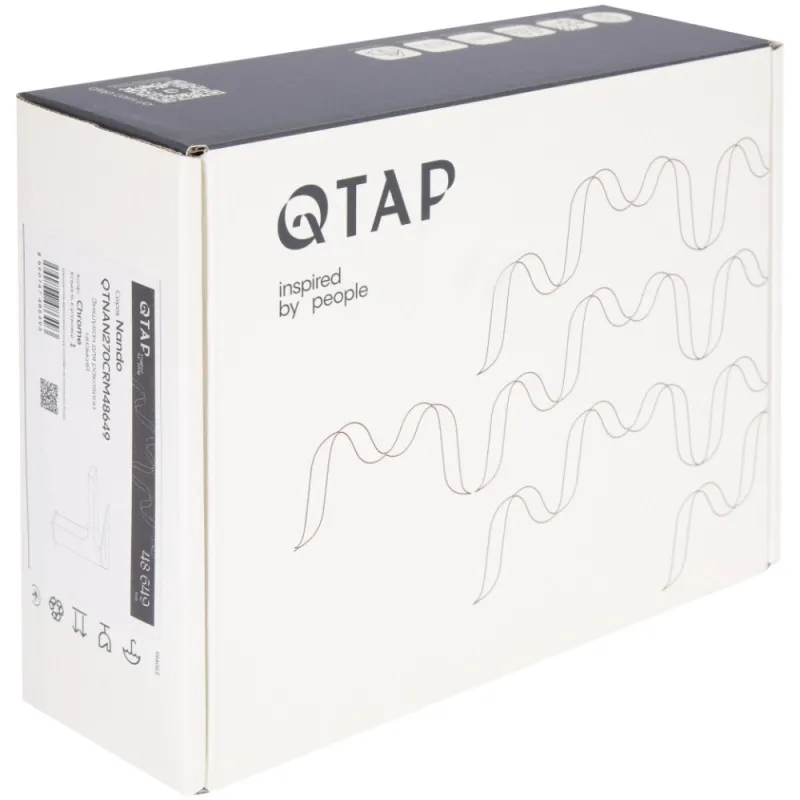Змішувач для раковини низький Qtap Nando QTNAN270CRM48649 Chrome (SD00054773) Фото - 1