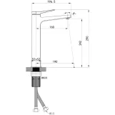 Змішувач для раковини високий Qtap Nando  QTNAN269CRM48650 Chrome (SD00054774) Фото - 6