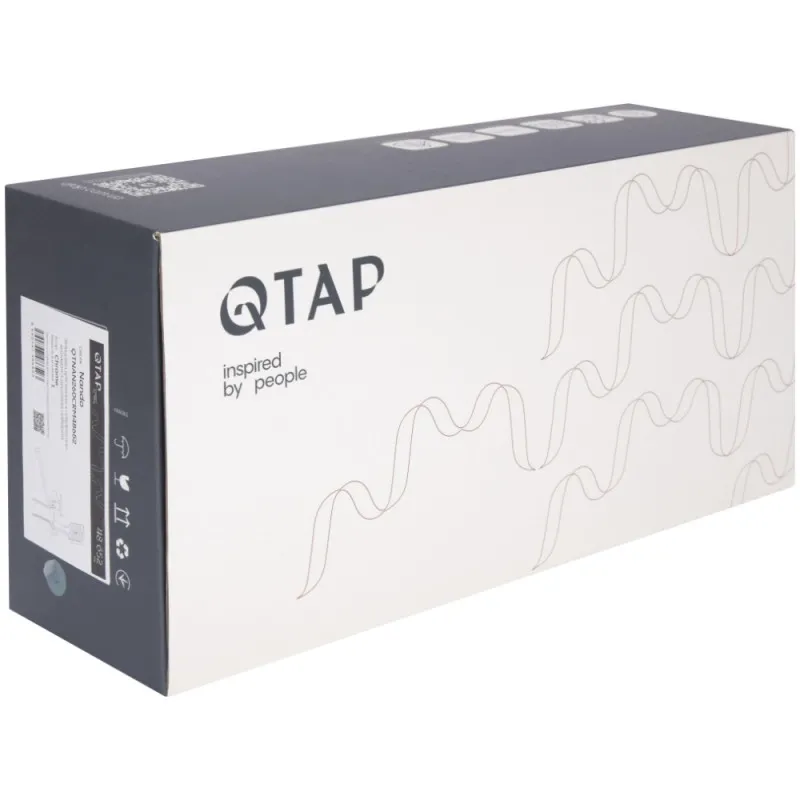 Змішувач для ванни Qtap Nando з довгим поворотним виливом та душовим гарнітуром QTNAN260CRM48652 Chrome (SD00054776) Фото - 1