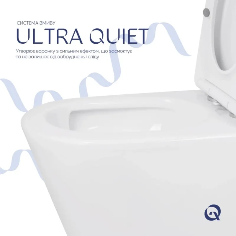 Унитаз напольный Qtap Swan Eco Керамика белый с сиденьем Soft-close (SD00054872) Фото - 6