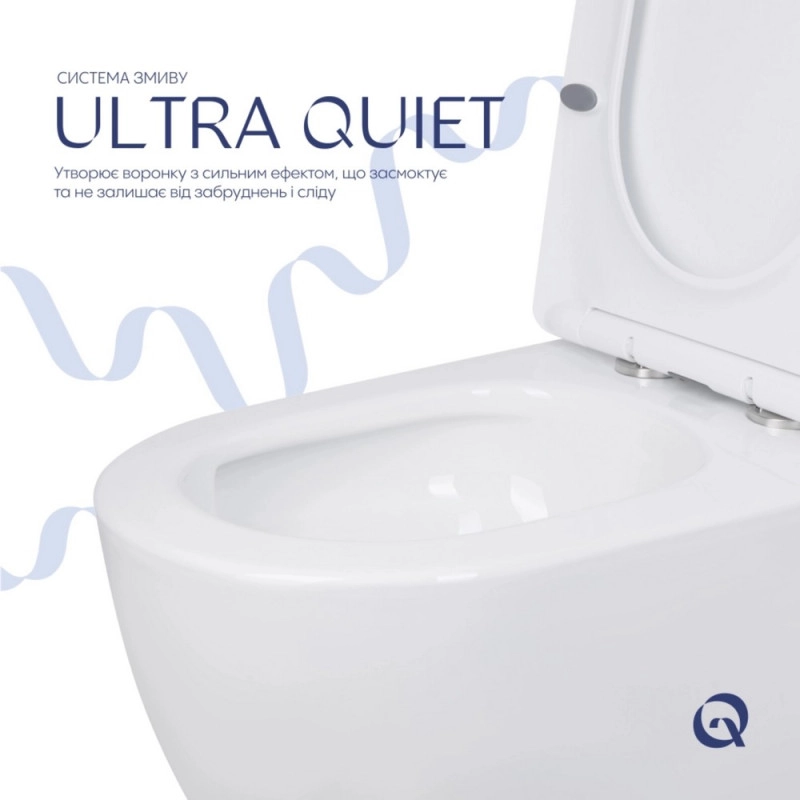 Унитаз напольный Qtap Jay Eco Ultra Quiet керамический белый с сиденьем Soft-close (SD00054873) Фото - 6
