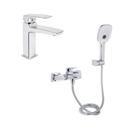 Набор смесителей Qtap Tern: для ванны и для умывальника Crome QTTER2701CRM4758448757 (SD00054881)