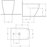 Биде напольное Qtap Cardinal 520×345×400 мм, White QTCAR29W49031 (SD00055155) Фото - 7
