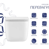 Унітаз підвісний Qtap Gemini Кераміка White з сидінням Slim Soft-close (SD00055243) Фото - 7