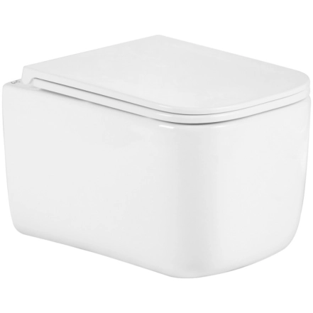 Унітаз підвісний Qtap Gemini Кераміка White з сидінням Slim Soft-close (SD00055243)