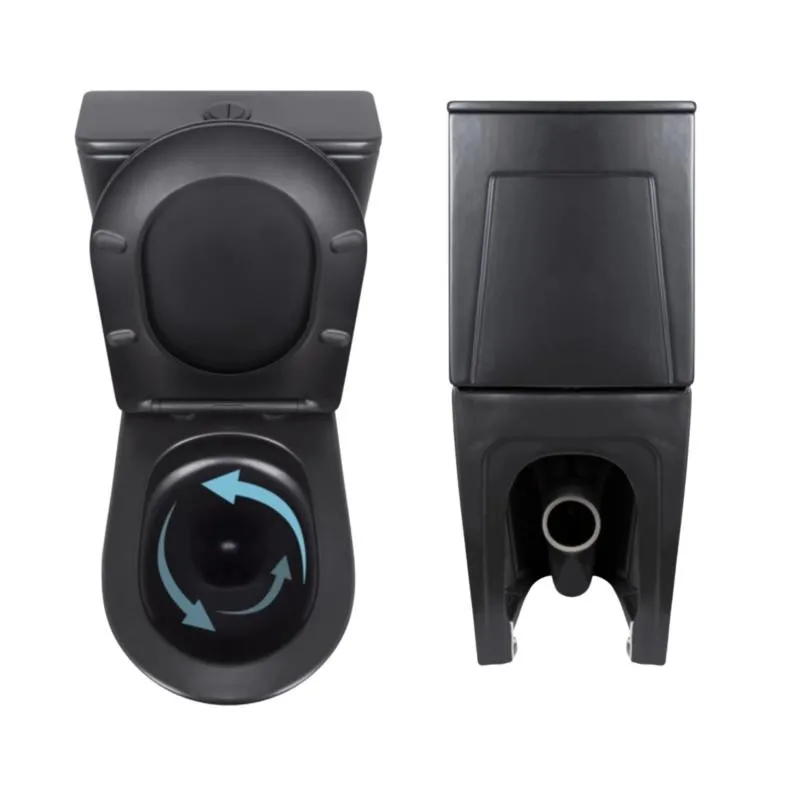 Комплект 2 в 1: напольный унитаз Qtap Scorpio Matt Black QT14226088AMB + набор гигиенического душа Lidz Aria Black LDARI110BLA43394 (SD00055247) Фото - 4