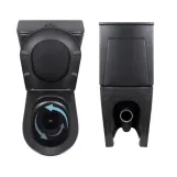 Комплект 2 в 1: напольный унитаз Qtap Scorpio Matt Black QT14226088AMB + набор гигиенического душа Lidz Aria Black LDARI110BLA43394 (SD00055247) Фото - 4