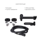 Комплект 2 в 1: напольный унитаз Qtap Scorpio Matt Black QT14226088AMB + набор гигиенического душа Lidz Aria Black LDARI110BLA43394 (SD00055247) Фото - 6