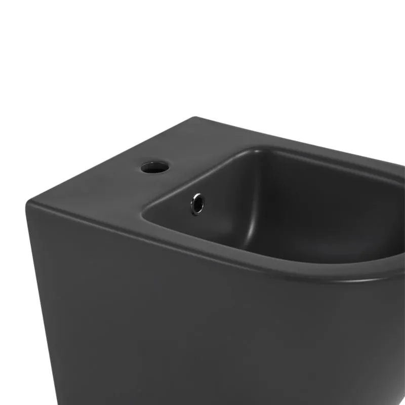 Комплект Qtap Robin Anthracite 3 в 1: підвісний унітаз Ultra Quiet + біде підвісне + раковина накладна QTROBAN49157 (SD00055281) Фото - 6