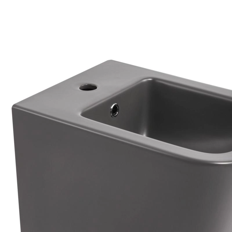 Комплект Qtap Tern Anthracite 3 в 1: підвісний унітаз Ultra Quiet + біде підвісне + раковина накладна QTROBAN49157 (SD00055285) Фото - 6