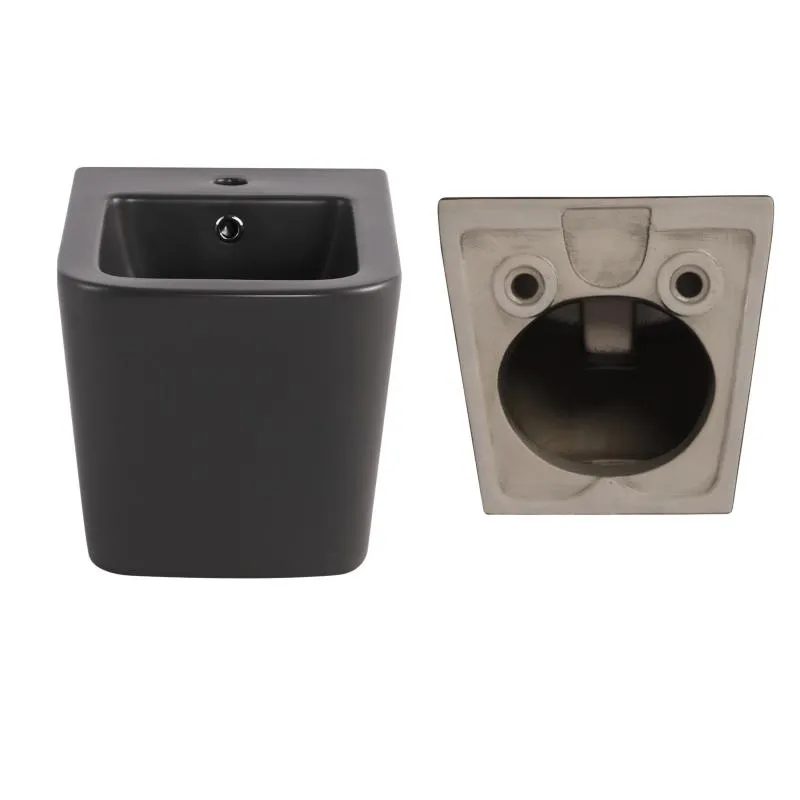 Комплект Qtap Tern Anthracite 3 в 1: подвесной унитаз Ultra Quiet + биде подвесное + раковина накладная QTROBAN49157 (SD00055285) Фото - 7