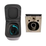 Комплект Qtap Tern Anthracite 3 в 1: подвесной унитаз Ultra Quiet + биде подвесное + раковина накладная QTROBAN49157 (SD00055285) Фото - 4