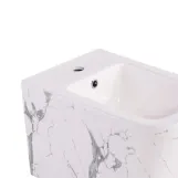 Комплект Qtap Tern Marble 3 в 1: подвесной унитаз Ultra Quiet + биде подвесное + раковина накладная QTTERMR49164 (SD00055288) Фото - 6