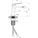 Змішувач для біде Qtap Crow  QTCRO255CRM49177 Chrome (SD00055301) Фото - 7