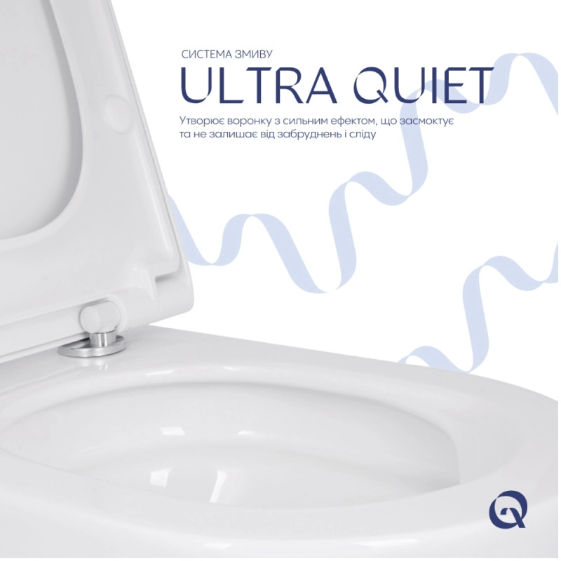 Унітаз підвісний Qtap Scorpio M-L Ultra Quiet керамічний білий (SD00055746) Фото - 4