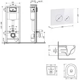 Готове рішення Qtap для ванної кімнати: підвісний унітаз Taurus Ultra Quiet 515×360×350 + комплект інсталяції Nest 4 в 1 (кругла клавіша White) (SD00055990) Фото - 6
