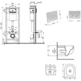 Готове рішення Qtap для ванної кімнати: підвісний унітаз Taurus Ultra Quiet 515×360×350 + комплект інсталяції Nest 4 в 1 (кругла клавіша Satin) (SD00055992) Фото - 6