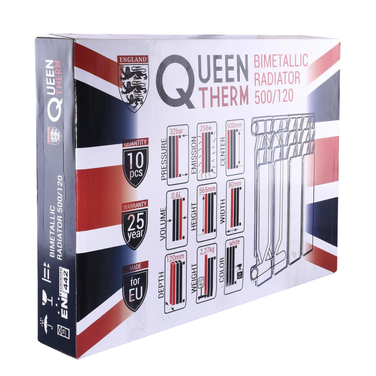 Радіатор біметалевий секційний QUEEN THERM 500/120 (кратно 10) Фото - 2