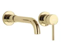 Смеситель для умывальника скрытого монтажа Rea Lungo gold long (REA-B0370)