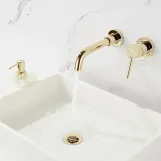Смеситель для умывальника скрытого монтажа Rea Lungo gold long (REA-B0370) Фото - 5