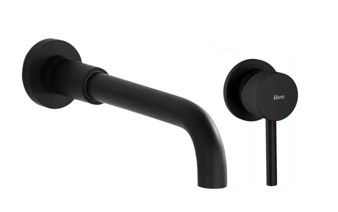 Змішувач для умивальника прихованого монтажу Rea Lungo black long (REA-B0371)