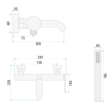 Змішувач для ванни Rea Spot brush cooper (REA-B2084) Фото - 1