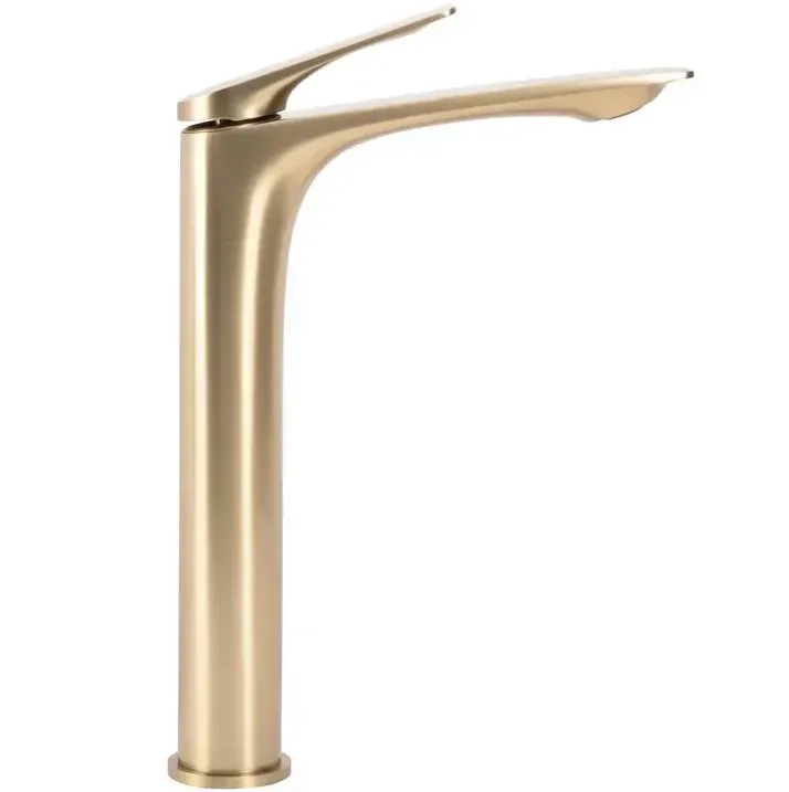 Змішувач для умивальника Rea Avalon високий, brushed gold (REA-B2705) Фото - 1