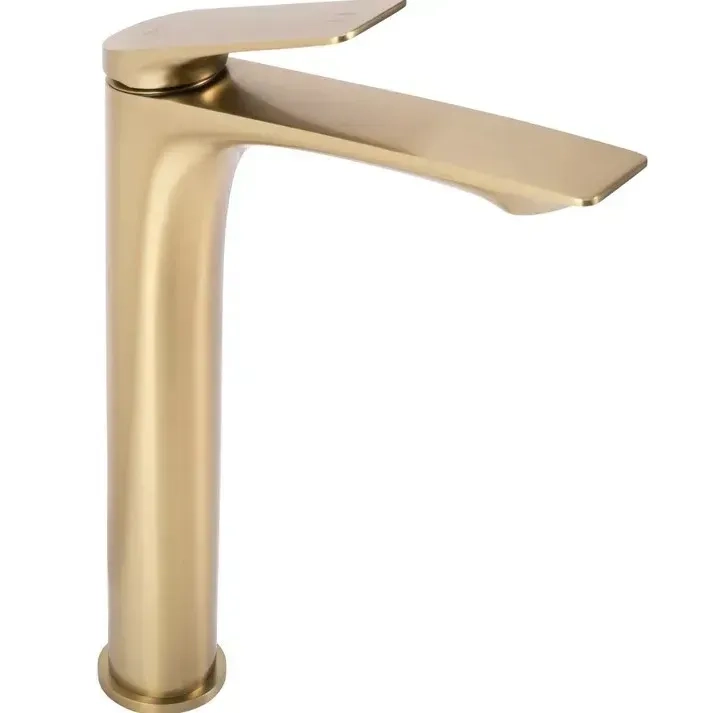 Змішувач для умивальника Rea Avalon високий, brushed gold (REA-B2705) Фото - 3