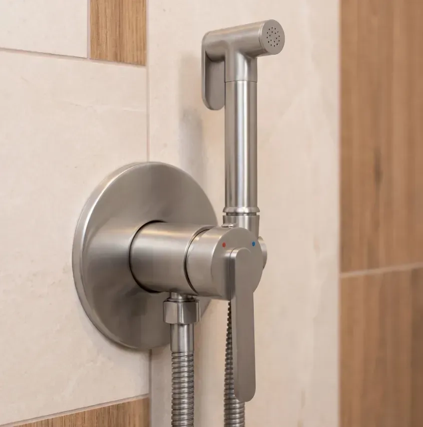 Гігієнічний набір Rea Ontario brushed nickel (REA-B3900) Фото - 1