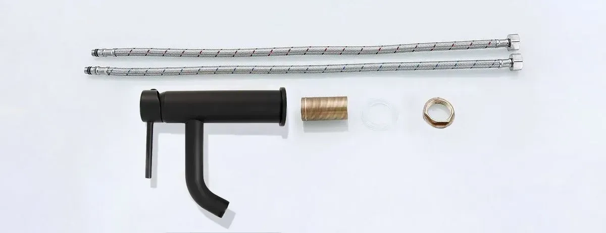 Смеситель для умывальника Rea Lungo, черный матовый (REA-B4102) Фото - 3