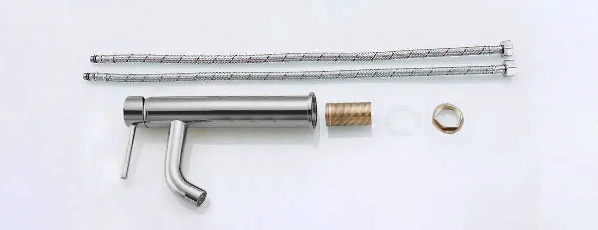 Змішувач для умивальника Rea Lungo хром високий (REA-B4104) Фото - 5