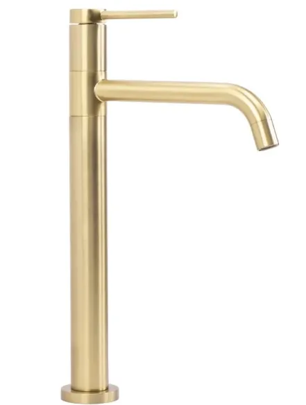 Змішувач для умивальника Rea Lugano gold brushed, високий (REA-B4420)