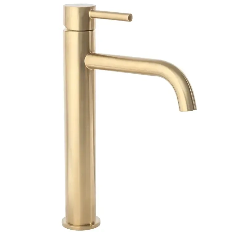Смеситель для умывальника Rea lungo gold matt, высокий (REA-B4526)