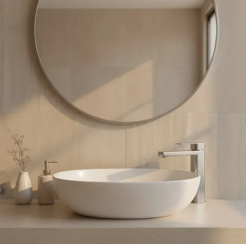 Змішувач для умивальника Rea Arlo brushed nickel, високий (REA-B4588) Фото - 1