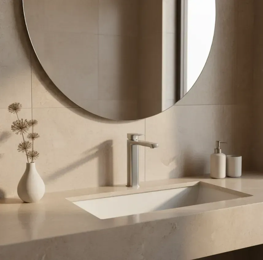Змішувач для умивальника Rea Arlo brushed nickel, високий (REA-B4588) Фото - 4