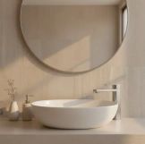 Змішувач для умивальника Rea Arlo brushed nickel, високий (REA-B4588) Фото - 1