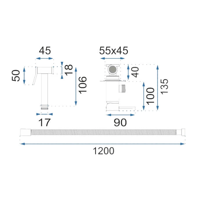Гігієнічний набір Rea Fenix хром (REA-B5126) Фото - 4