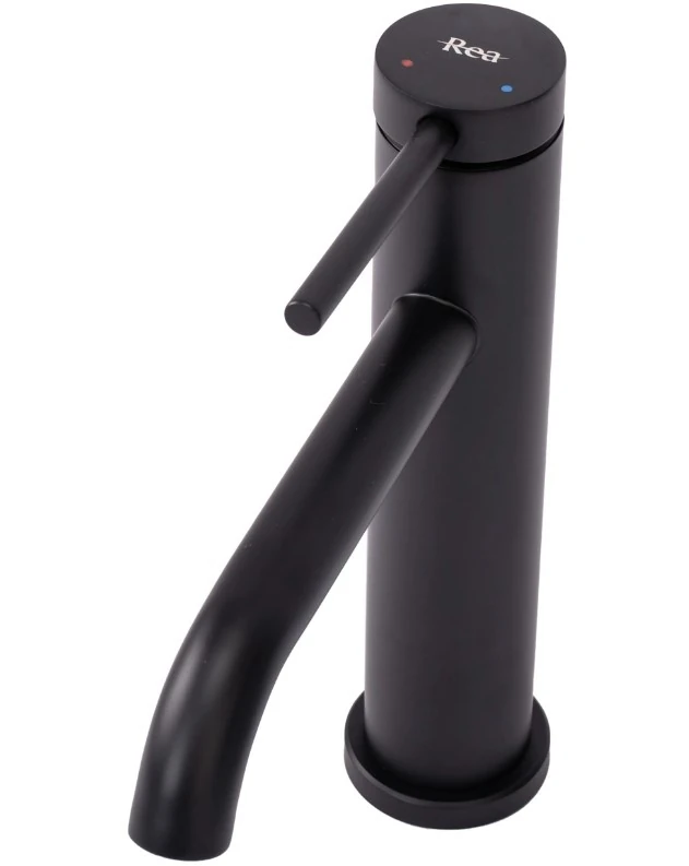 Смеситель для умывальника Rea Clif black matt низкий (REA-B5321) Фото - 3
