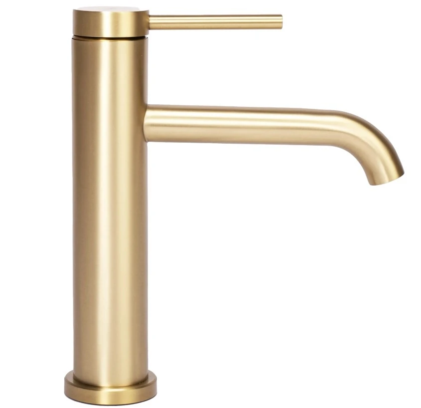 Смеситель для умывальника Rea Clif gold brushed низкий (REA-B5323) Фото - 2