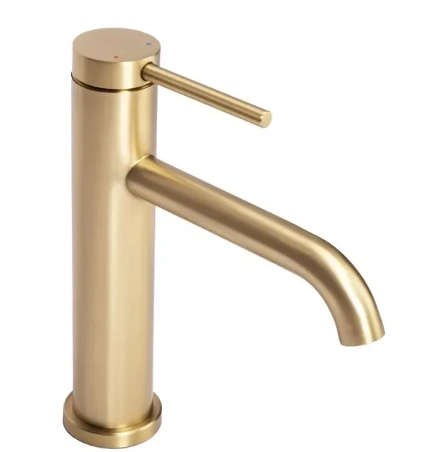 Змішувач для умивальника Rea Clif gold brushed низький (REA-B5323)