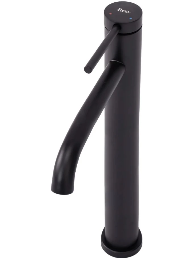 Смеситель для умывальника Rea Clif black matt высокий (REA-B5325) Фото - 2