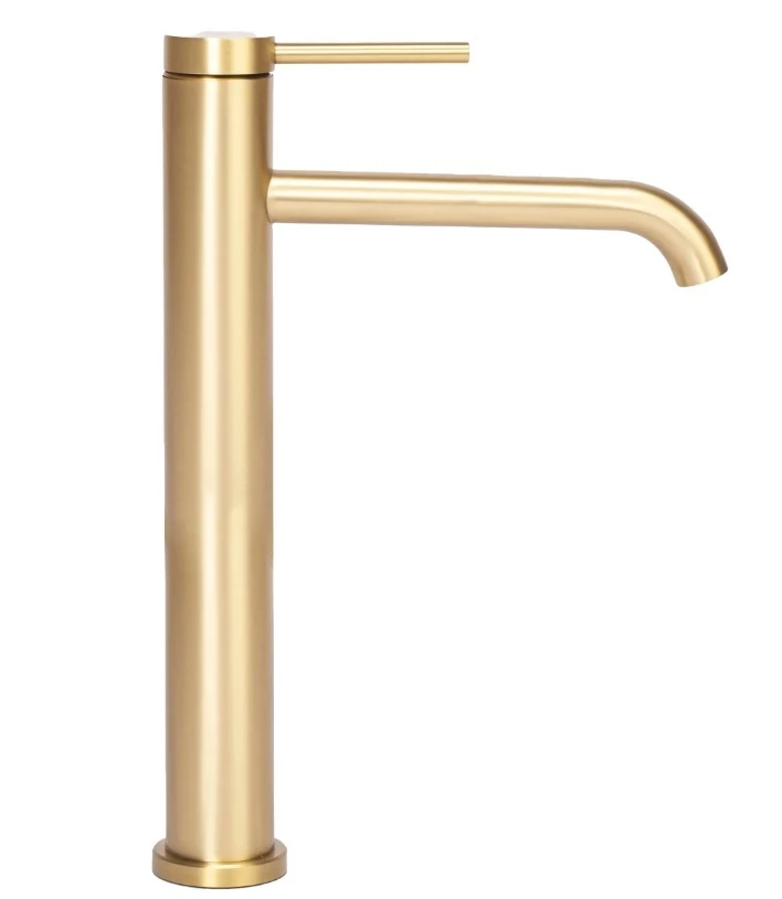 Смеситель для умывальника Rea Clif gold brushed высокий (REA-B5329) Фото - 1