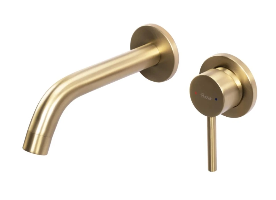 Змішувач для умивальника прихованого монтажу Rea Owen gold brushed + box (REA-B5334) Фото - 1