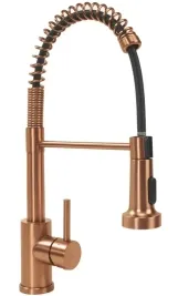 Смеситель для кухни Rea Colin с пружиной и выдвижным изливом, цвет «brushed copper» (REA-B5459)