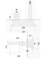 Змішувач для умивальника Rea Arlo прихованого монтажу, brush gold (REA-B5611) Фото - 5
