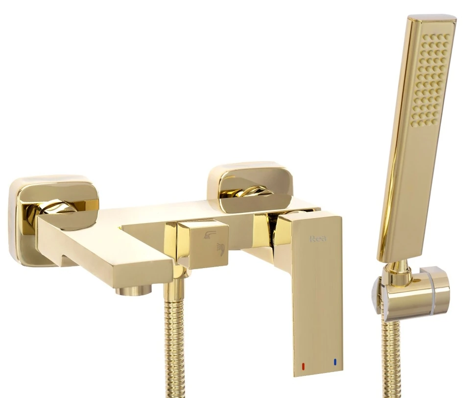 Смеситель для ванны Rea Fenix gold (REA-B5666) Фото - 3